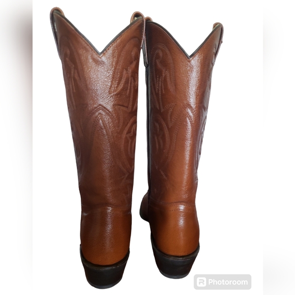 Acme Vintage Western Cowboy Boots brown leather Men's Size 8.5 M - Picture 4 of 16